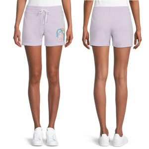 Juniors My Little Pony Fleece Knit Pull On Shorts Size Small  lavender NWT